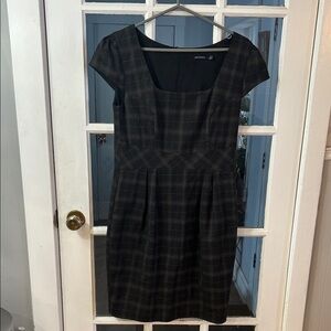 N5.   Portmans Black and Gray Plaid Mini Dress